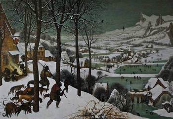 Les chasseurs dans la neige d'après Pieter Bruegel