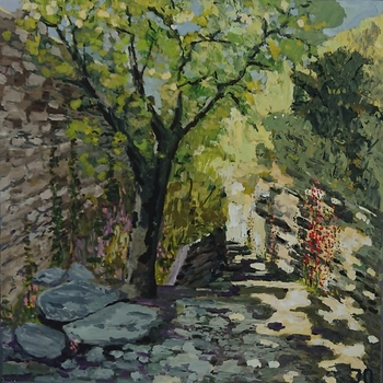 Treppenabgang in Rousset-Les-Vignes